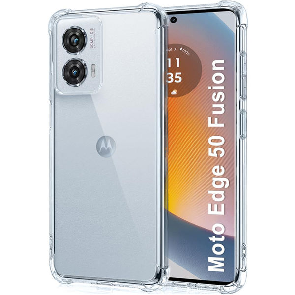 Techsuit - Shockproof Clear Silicone - Motorola Edge 50 Fusion - Clear