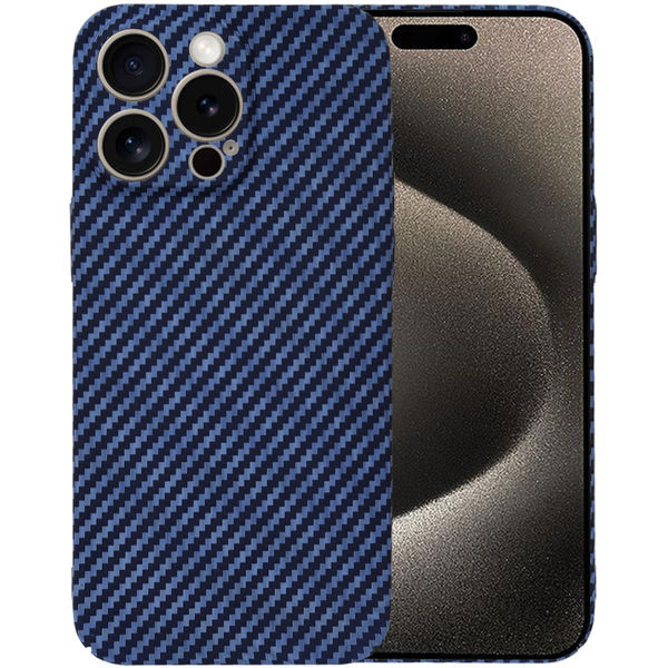 Techsuit - Carbonite FiberShell - iPhone 15 Pro Max - Cyan