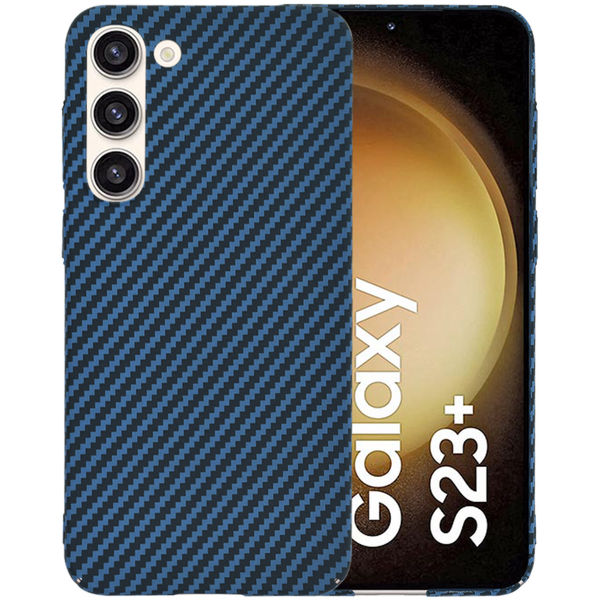 Techsuit - Carbonite FiberShell - Samsung Galaxy S23 Plus - Cyan