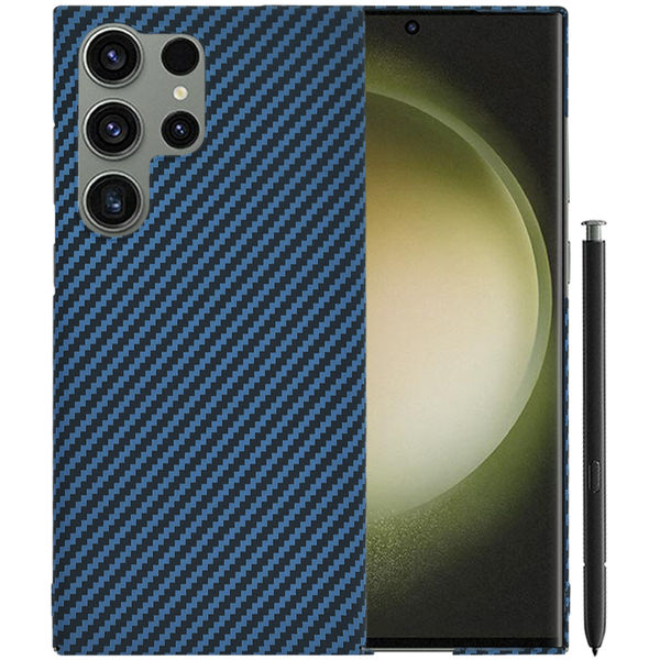 Techsuit - Carbonite FiberShell - Samsung Galaxy S23 Ultra - Cyan