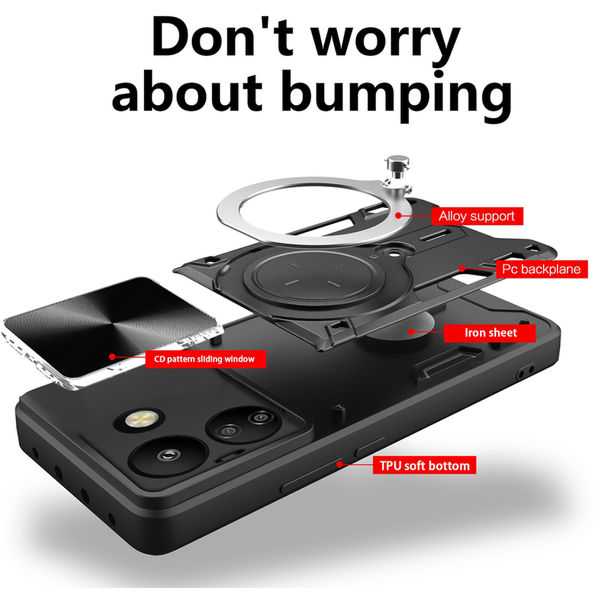 Techsuit - CamGuard Pro - Xiaomi Redmi 13C 4G / Poco C65 - Red