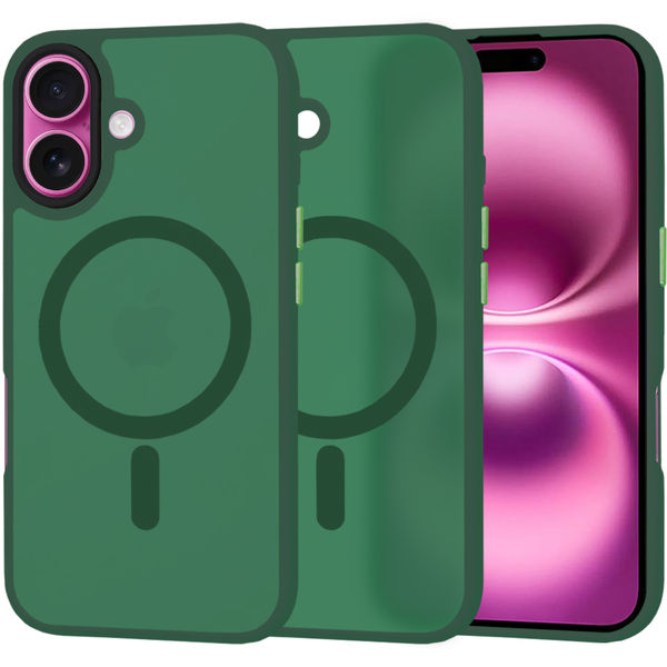 Techsuit - HaloFrost MagSafe Series - iPhone 16 Plus - Midnight Green