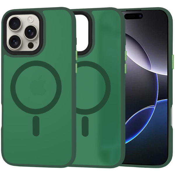 Techsuit - HaloFrost MagSafe Series - iPhone 16 Pro Max - Midnight Green