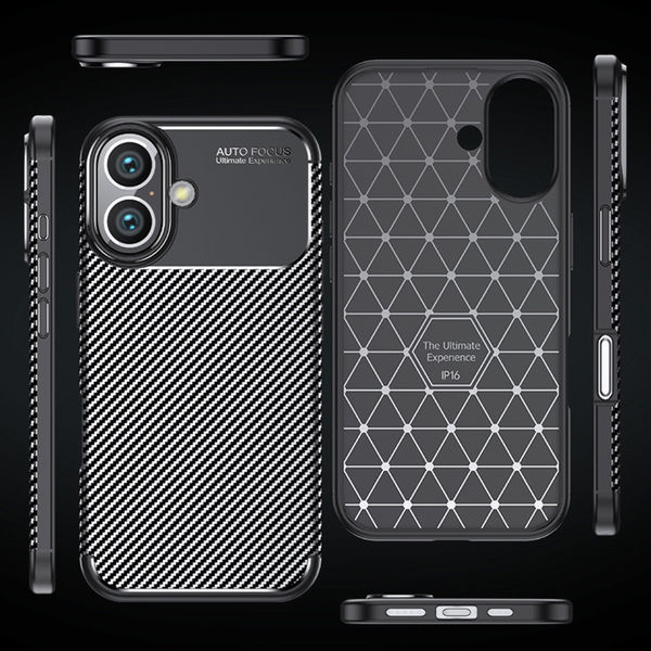 Techsuit - CarbonFiber - iPhone 16 Plus - Black