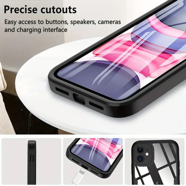 Techsuit - ColorVerse 360 Series + Screen Protector - iPhone 16 Plus - Black
