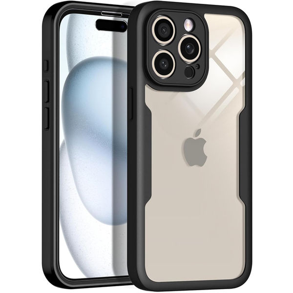 Techsuit - ColorVerse 360 Series + Screen Protector - iPhone 16 Pro Max - Black