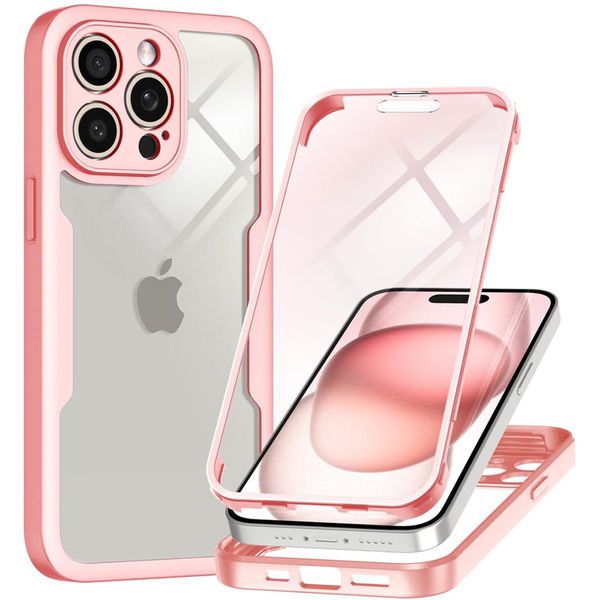 Techsuit - ColorVerse 360 Series + Screen Protector - iPhone 16 Pro Max - Pink