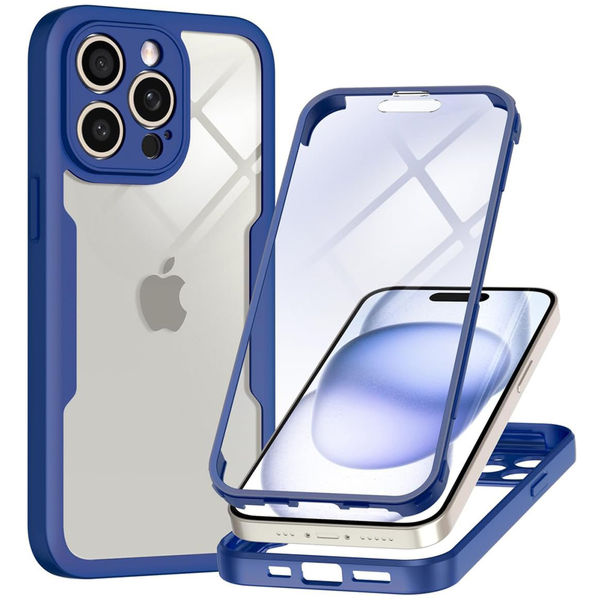 Techsuit - ColorVerse 360 Series + Screen Protector - iPhone 16 Pro Max - Blue