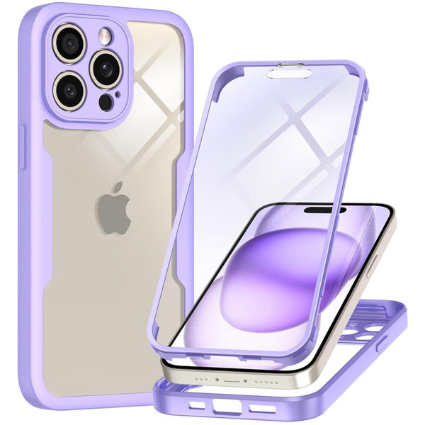 Techsuit - ColorVerse 360 Series + Screen Protector - iPhone 16 Pro Max - Purple