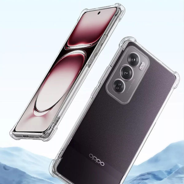 Techsuit - Shockproof Clear Silicone - Oppo Reno12 - Clear