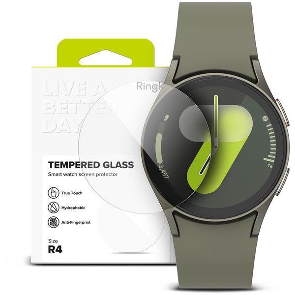 Ringke - Tempered Glass R4 (4 pack) - Samsung Galaxy Watch7 40mm - Clear