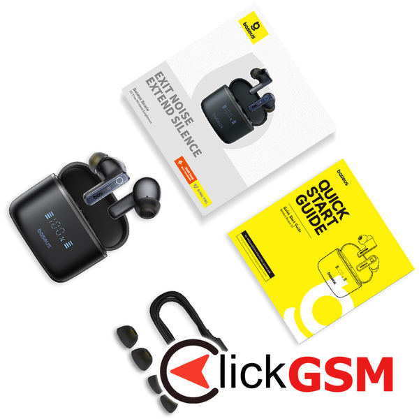 Baseus - Wireless Earbuds Bowie 30 (A00073100126-00) - Bluetooth, True Wireless - Cosmic Black