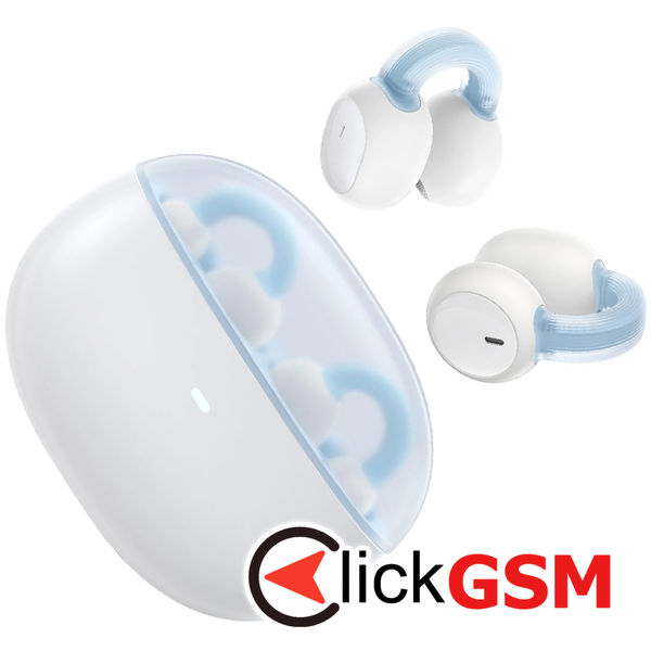 Baseus - Wireless Earbuds AirGo 1 Ring (A00069201223-00) - Bluetooth 5.3, TWS, Open-Ear Clip Design - Stellar White