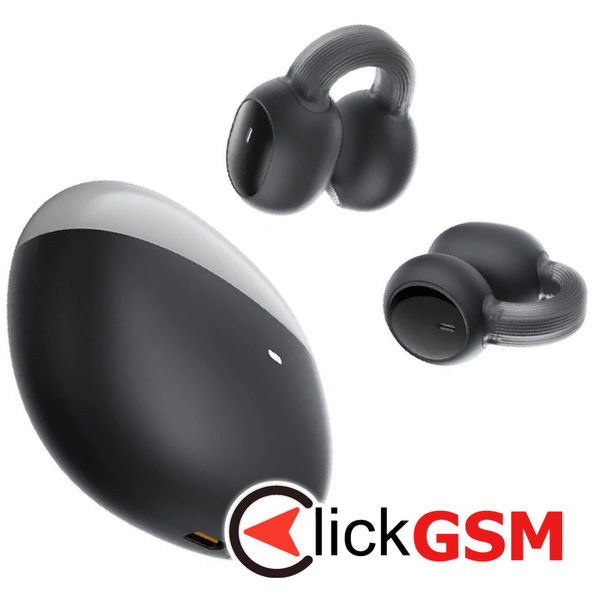 Baseus - Wireless Earbuds AirGo 1 Ring (A00069201223-00) - Bluetooth 5.3, TWS, Open-Ear Clip Design - Stellar White