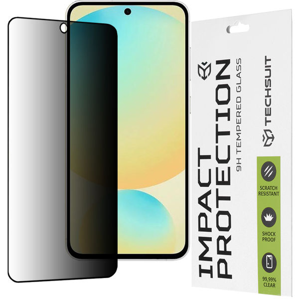 Techsuit - 111D Privacy Full Glue - Samsung Galaxy S24 FE - Black