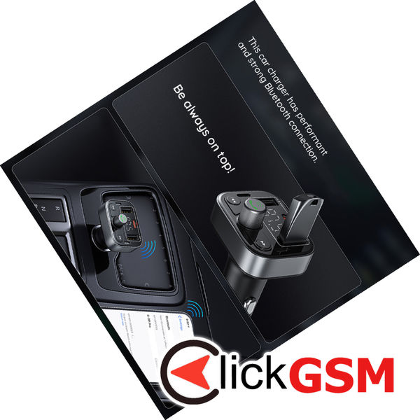 Baseus - FM Modulator and Car Charger S-09 Pro (C10762200113-00) - 2x USB, Type-C, Bluetooth 5.3, Digital Display - Black