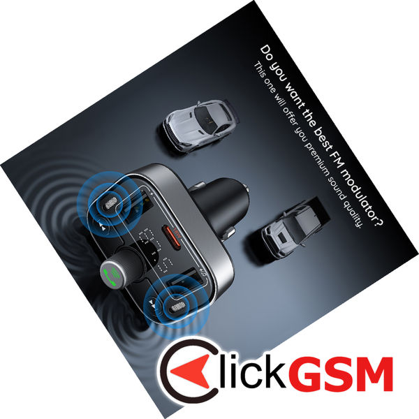 Baseus - FM Modulator and Car Charger S-09 Pro (C10762200113-00) - 2x USB, Type-C, Bluetooth 5.3, Digital Display - Black