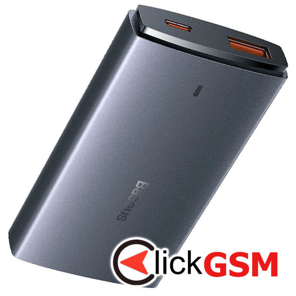 Baseus - Wall Charger (CCGP150113) - GaN5 Pro Flat Design, USB, Type-C, with UE and UK Plug, Cable Type-C - Grey