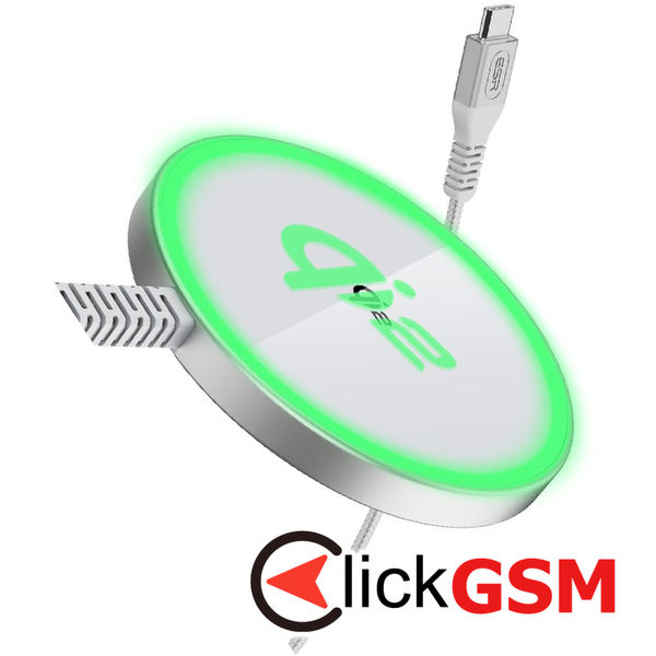 ESR - Mini Magnetic Wireless Charger HaloLock Qi2 - MagSafe Compatible, 15W, with Type-C Cable, 1.5m - Silver