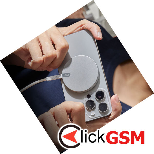 ESR - Mini Magnetic Wireless Charger HaloLock Qi2 - MagSafe Compatible, 15W, with Type-C Cable, 1.5m - Silver