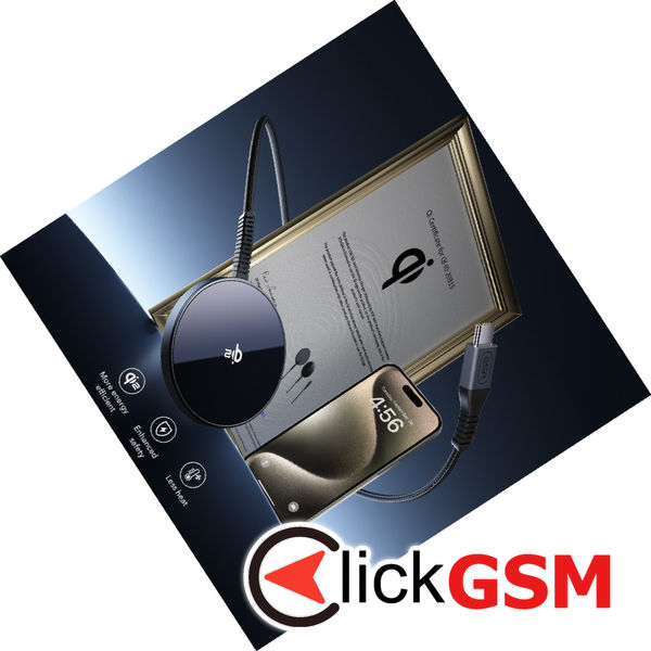 ESR - Mini Magnetic Wireless Charger HaloLock Qi2 - MagSafe Compatible, 15W, with Type-C Cable, 1.5m - Black