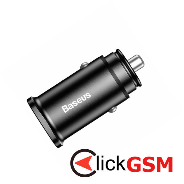 Baseus - Car Charger Square Metal Series (CCALL-DS01) - 2x USB, Quick Charge 3.0, SCP, AFC, 30W - Black