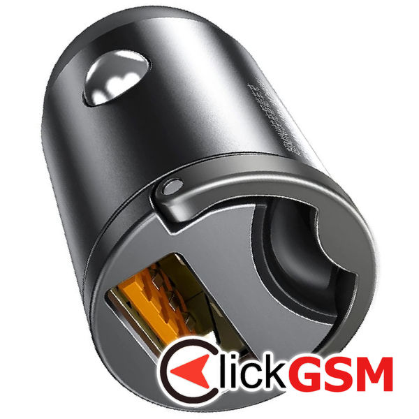 Baseus - Car Charger Tiny Star Mini (C00035000817-Z1/VCHX-A0G) - Quick Charge 3.0, 30W, USB - Space Grey