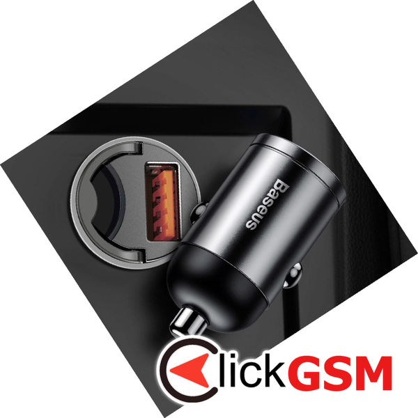 Baseus - Car Charger Tiny Star Mini (C00035000817-Z1/VCHX-A0G) - Quick Charge 3.0, 30W, USB - Space Grey