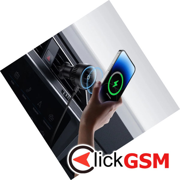 Baseus - Car Holder MagPro Series (C40164100121-00) - for Air Vent, Wireless Charging, 15W - Cosmic Black