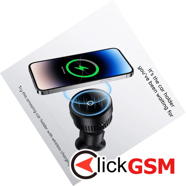 Baseus - Car Holder MagPro Series (C40164100121-00) - for Air Vent, Wireless Charging, 15W - Cosmic Black