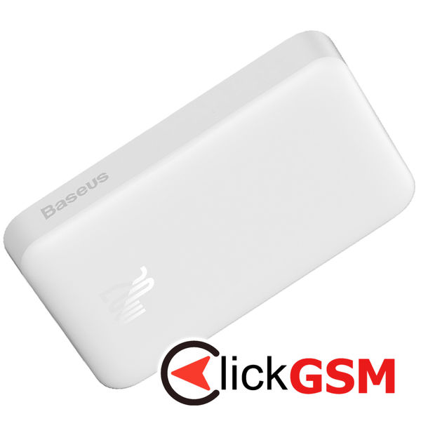 Baseus - Power Bank Magnetic Mini (PPCX070002) - USB-C, MagSafe, 10000mAh, 20W, with Cable Type-C, 60W, 30cm - White