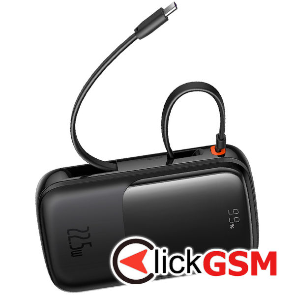 Baseus - Power Bank Qpow Pro+ (P10067101113-00) - Lightning, 2xType-C, USB, 22.5W, Fast Charge, 10000mAh, Cable USB-C - Black