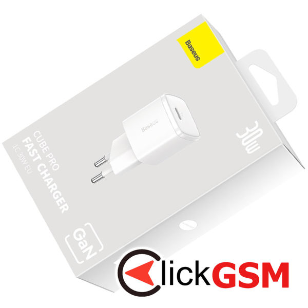 Baseus - Wall Charger Cube Pro (CCXF000302) - Fast Charger, Type-C, 30W - White