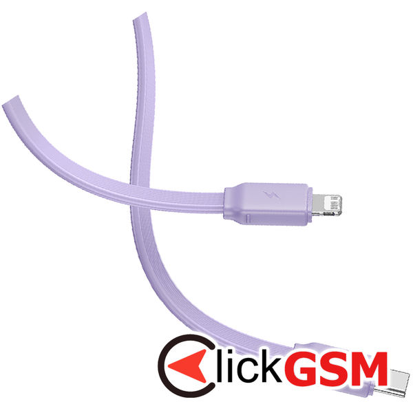 Baseus - Power Bank Qpow Pro+ (P10055002513-00) - Lightning, 2x Type-C, USB, 22.5W, 20000mAh, Cable Type-C, 30cm - Purple