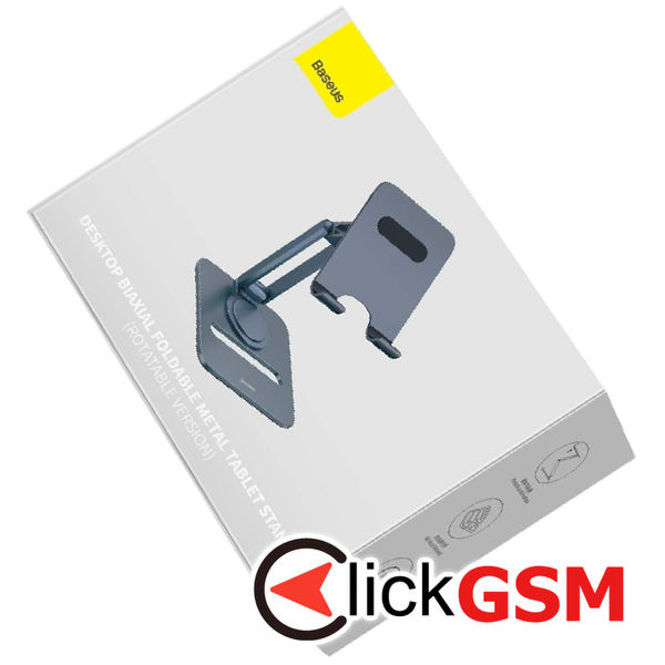 Baseus - Desk Holder Biaxial (B10431801811-00) - for Tablets, Foldable, Aluminum Alloy - Space Grey