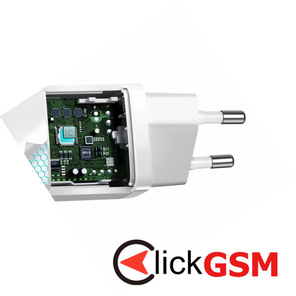 Baseus - Wall Charger GaN Lite (CCGAN2L-B02) - Quick Charger, USB, Type-C, 65W - White