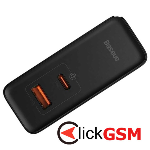 Baseus - Wall Charger GaN5 Pro (CCGP090201) - Fast Charger, Type-C, USB, 100W, Cable Type-C to Type-C, 1m - Black