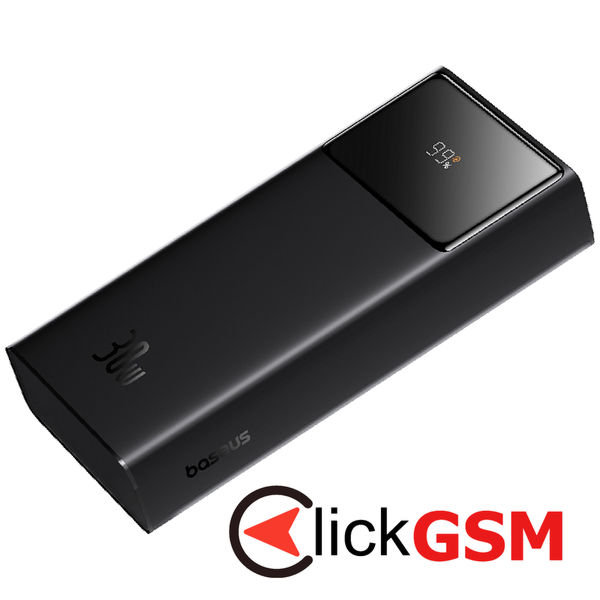 Baseus - Power Bank Star-Lord (P10022904113-00) - 2x USB, Type-C, Micro-USB, 30W, 20000mAh, Cable Type-C, 3A, 30cm - Black