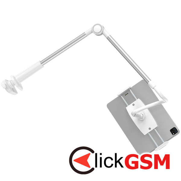 Baseus - Desk Holder Otaku Life Rotary (LUZQ000012) - Adjustable Arm for Phone, Tablet 4.7 - 12.9 - Silver