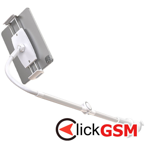 Baseus - Desk Holder Otaku Life Rotary (LUZQ000012) - Adjustable Arm for Phone, Tablet 4.7 - 12.9 - Silver