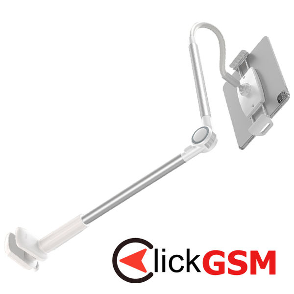 Baseus - Desk Holder Otaku Life Rotary (LUZQ000012) - Adjustable Arm for Phone, Tablet 4.7 - 12.9 - Silver