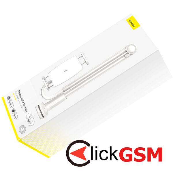 Baseus - Desk Holder Otaku Life Rotary (LUZQ000012) - Adjustable Arm for Phone, Tablet 4.7 - 12.9 - Silver