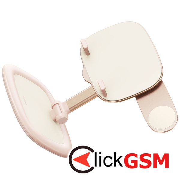 Baseus - Desk Holder Seashell (B10451501411-00) - for Tablets, Phones, MagSafe, Aluminum Alloy - Baby Pink