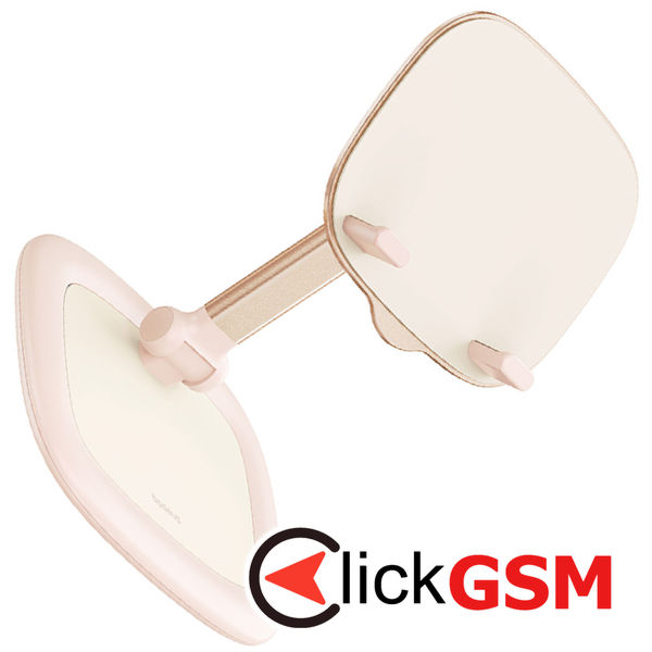 Baseus - Desk Holder Seashell (B10451501411-00) - for Tablets, Phones, MagSafe, Aluminum Alloy - Baby Pink