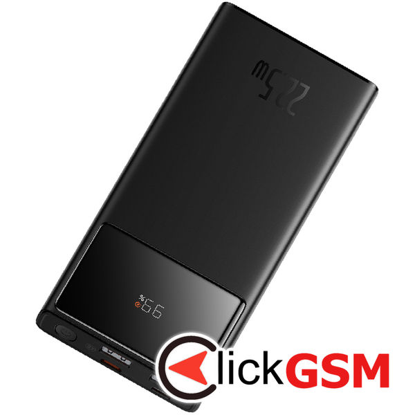 Baseus - Power Bank Star-Lord (PPXJ100001) - 2x USB, Type-C, Micro-USB, 22.5W, 10000mAh, Cable Type-C, 3A, 30cm - Black