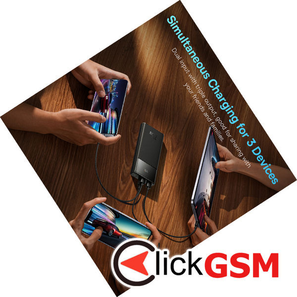 Baseus - Power Bank Star-Lord (PPXJ100001) - 2x USB, Type-C, Micro-USB, 22.5W, 10000mAh, Cable Type-C, 3A, 30cm - Black