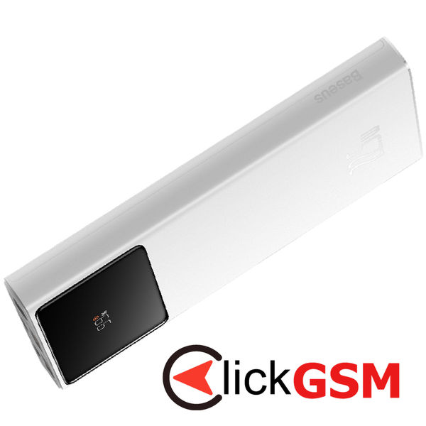 Baseus - Power Bank Star-Lord (PPXJ100002) - 2x USB, Type-C, Micro-USB, 22.5W, 10000mAh, Cable Type-C, 3A, 30cm - White