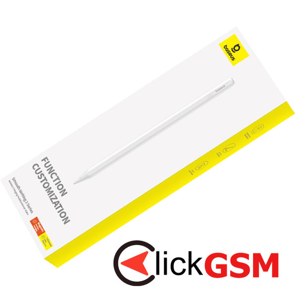 Baseus - Stylus Pen Smooth Writing 2 (P80015805211-00) - Active, Wireless Charging, Detachable Tip, 130mAh, for iPad - White