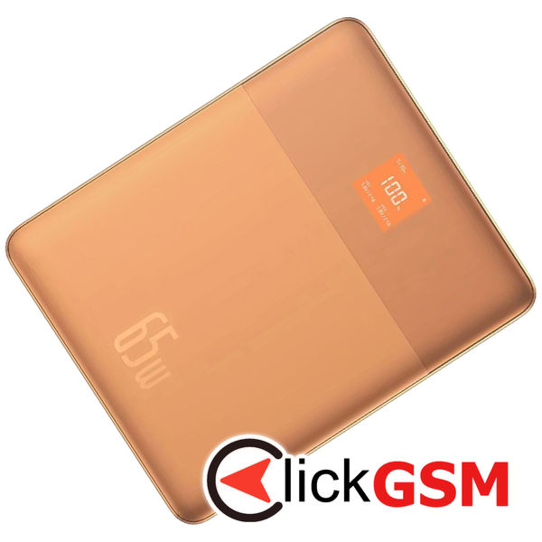 Baseus - Power Bank Blade (P10063801733-00) - 2x Type-C, 65W, 12000mAh, Digital Display, with Cable USB-C - Orange