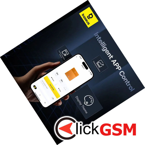 Baseus - Power Bank Blade (P10063801733-00) - 2x Type-C, 65W, 12000mAh, Digital Display, with Cable USB-C - Orange